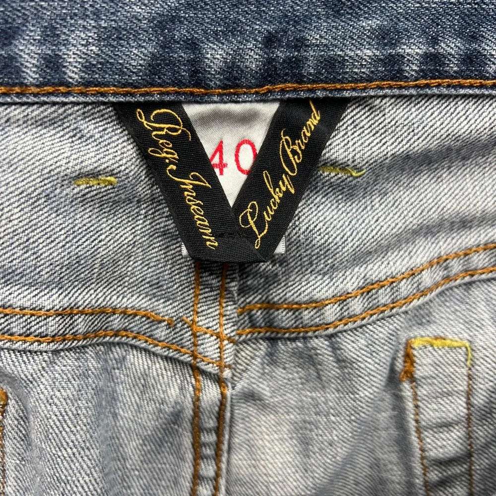 Lucky Brand Mens Blue Straight Leg Denim Jeans Size 40‎ Reg Inseam 100% Cotton